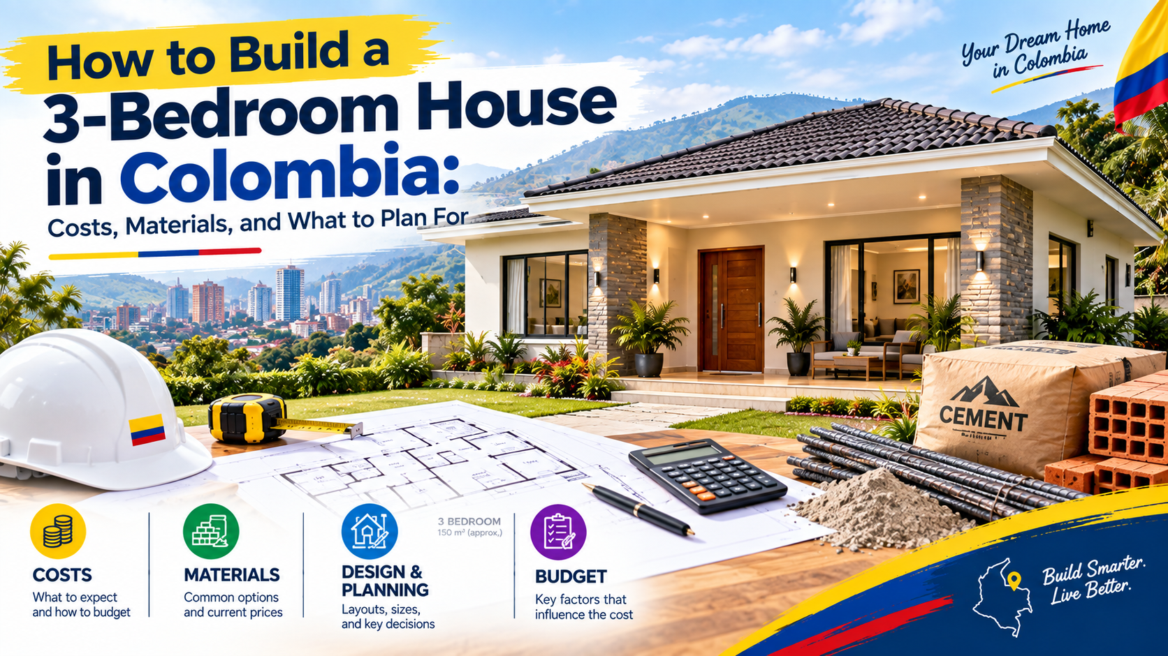 How to Build a 3-Bedroom House in Colombia: Costs, Materials, and What to Plan For