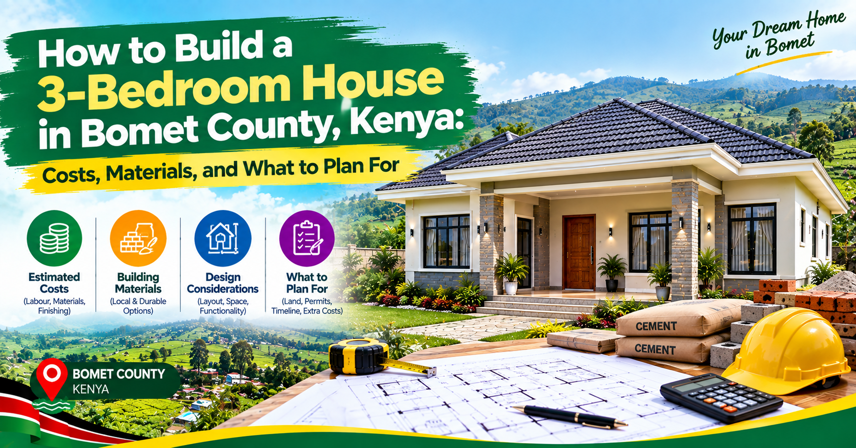How to Build a 3-Bedroom House in Bomet County, Kenya: Costs, Materials, and What to Plan For